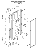 FREEZER DOOR PARTS Diagram and Parts List for KSRB22FRBX02  KitchenAid Refrigerator