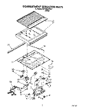 COMPARTMENT SEPARATOR Diagram and Parts List for 8ET18RKXYN01  Whirlpool Refrigerator