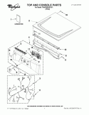 TOP AND CONSOLE PARTS Diagram and Parts List for 7MWGD9150XW1  Whirlpool Dryer