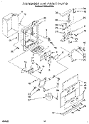 DISPENSER AND FRONT Diagram and Parts List for KSSS36QDX02  KitchenAid Refrigerator