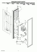 FREEZER DOOR PARTS Diagram and Parts List for GC3SHAXVA00  Whirlpool Refrigerator