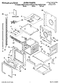 OVEN PARTS Diagram and Parts List for KEBC276KWH04  KitchenAid Wall Oven