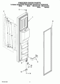 FREEZER DOOR PARTS Diagram and Parts List for GD5DHAXVB02  Whirlpool Refrigerator