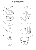 ATTACHMENT PARTS Diagram and Parts List for KFP740QBF2  KitchenAid Food Processor