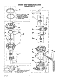 PUMP AND MOTOR Diagram and Parts List for KUDB23HY0  KitchenAid Dishwasher