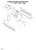 CABINET AND INSTALLATION PARTS Diagram and Parts List for GH8155XMB2  Whirlpool Microwave