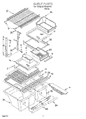 SHELF Diagram and Parts List for 3XKVN490F00  Whirlpool Refrigerator