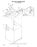 TOP AND CABINET , LITERATURE AND OPTIONAL Diagram and Parts List for LA5530XSW2  Whirlpool Washer