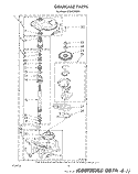 GEARCASE Diagram and Parts List for CA2452XSW1  Whirlpool Washer
