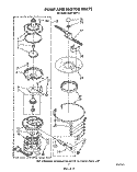 PUMP AND MOTOR Diagram and Parts List for DU8116XT4  Whirlpool Dishwasher