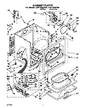 CABINET Diagram and Parts List for LGP7858AN0  Whirlpool Dryer