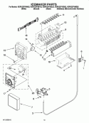 ICEMAKER PARTS Diagram and Parts List for KSRV22FVSS02  KitchenAid Refrigerator
