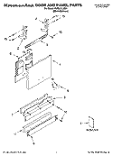 DOOR AND PANEL PARTS Diagram and Parts List for KUDL01ILBS1  KitchenAid Dishwasher