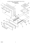 OVEN DOOR AND BROILER Diagram and Parts List for FGP240HQ0  Roper Range