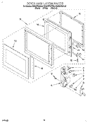 DOOR AND LATCH Diagram and Parts List for KEMS378BAL0  KitchenAid Wall Oven
