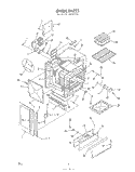 OVEN Diagram and Parts List for S8757^4  Whirlpool Range