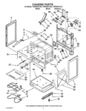 CHASSIS PARTS Diagram and Parts List for YWFE381LVB1  Whirlpool Range