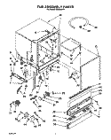 TUB Diagram and Parts List for DU8950XY1  Whirlpool Dishwasher