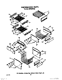 FREEZER SHELF Diagram and Parts List for KSRF42DTX20  KitchenAid Refrigerator