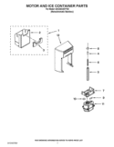 MOTOR AND ICE CONTAINER PARTS Diagram and Parts List for GSC25C4EYY02  Whirlpool Refrigerator