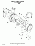 TUB AND BASKET PARTS Diagram and Parts List for WFW9451XW00  Whirlpool Washer