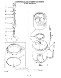 AGITATOR, BASKET AND TUB Diagram and Parts List for KAWE560WAL0  Whirlpool Washer