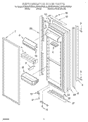 REFRIGERATOR DOOR Diagram and Parts List for KSRB25FHBL04  KitchenAid Refrigerator