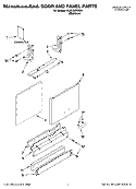 DOOR AND PANEL PARTS Diagram and Parts List for KUDL02IRBS4  KitchenAid Dishwasher