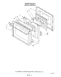 DOOR Diagram and Parts List for KEBS176SBL3  KitchenAid Wall Oven