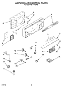 AIRFLOW AND CONTROL PARTS Diagram and Parts List for ATR1553BPP0  Whirlpool Air Conditioner