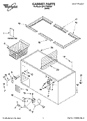 CABINET PARTS Diagram and Parts List for EH151FXMQ00  Whirlpool Freezer