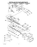 MOTOR AND ICE CONTAINER Diagram and Parts List for KTRS22QAWH00  KitchenAid Refrigerator