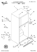 CABINET Diagram and Parts List for 8ET18NKXFW01  Whirlpool Refrigerator