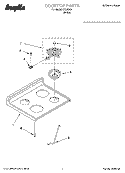 COOKTOP PARTS Diagram and Parts List for IHE33301  Inglis Range