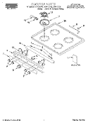 COOKTOP, LITERATURE Diagram and Parts List for FEP210EN3  Roper Range