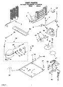 UNIT Diagram and Parts List for TT21AKXKT07  Estate Refrigerator
