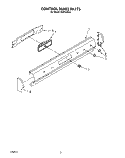 CONTROL PANEL Diagram and Parts List for SGP335XX2  Roper Range