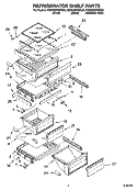REFRIGERATOR SHELF PARTS Diagram and Parts List for KSRN25FRBL00  KitchenAid Refrigerator