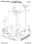 CABINET Diagram and Parts List for KSRC22KBAL00  KitchenAid Refrigerator