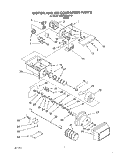 MOTOR AND ICE CONTAINER Diagram and Parts List for 3XARG498WP00  Whirlpool Refrigerator