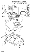 MACHINE BASE PARTS Diagram and Parts List for LSQ9010LG2  Whirlpool Washer