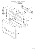 CONTROL PANEL Diagram and Parts List for FGP335EQ0  Roper Range