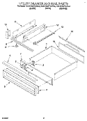 UTILITY DRAWER AND RAIL Diagram and Parts List for KEDH207BAL0  KitchenAid Range