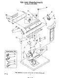 TOP AND CONSOLE , LITERATURE AND OPTIONAL Diagram and Parts List for LG7811XPW0  Whirlpool Dryer
