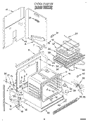 OVEN Diagram and Parts List for RS630PXYH3  Whirlpool Range