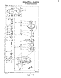 GEARCASE Diagram and Parts List for LA6400XPW0  Whirlpool Washer