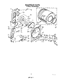 BULKHEAD Diagram and Parts List for 3LG5706XPW0  Whirlpool Dryer