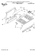COOKTOP AND CONTROL PANEL, LITERATURE Diagram and Parts List for SF302BSAN2  Whirlpool Range
