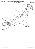 CONTROL PANEL PARTS Diagram and Parts List for KPWB100  KitchenAid Waffle Maker
