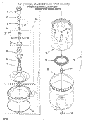 AGITATOR, BASKET AND TUB Diagram and Parts List for 2LSR5233BQ2  Whirlpool Washer